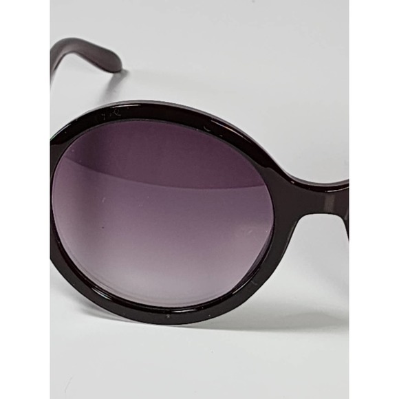 FGX Foster Grant Full Round Dark Chocolate Brown & Silver Sunglasses 52033FGX616 - Picture 7 of 12